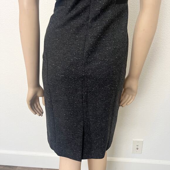 [Halogen] Charcoal Gray Wool Tweed Sheath Dress Knee Length Workwear Office Sz 6 - Picture 7 of 10